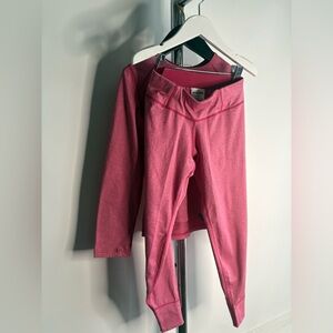 Patagonia Kids Capilene Baselayer Set – Pink Long Sleeve Top & Pants (XS 5-6)